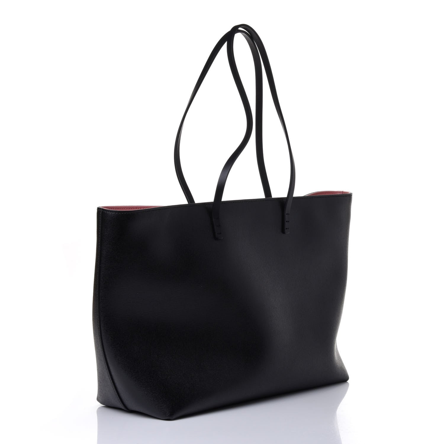 Fendi Vitello Elite Flowerland Medium Roll Tote Black 2 of 4