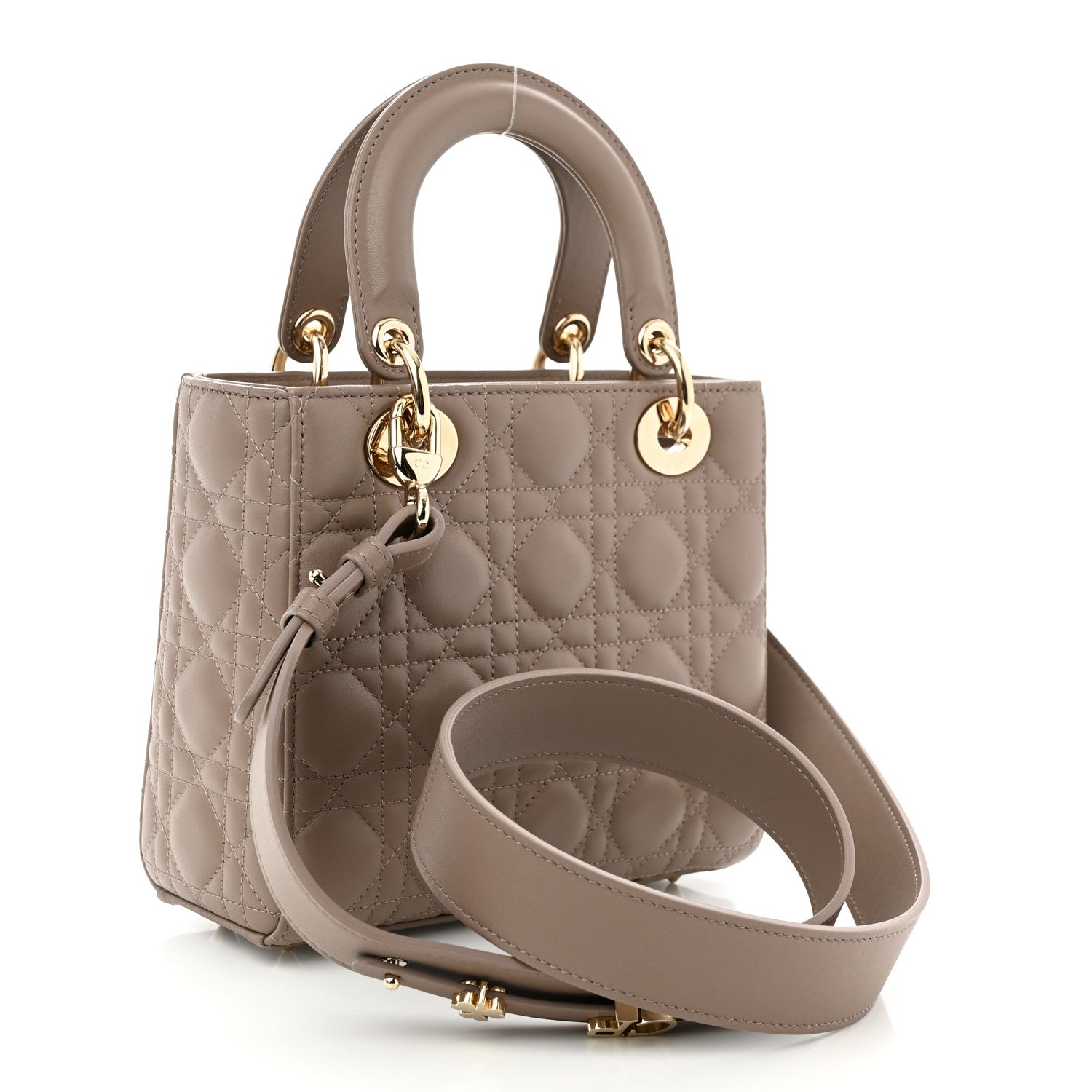 Christian Dior Calfskin Cannage Small My ABCDior Lady Dior Beige 3 of 10