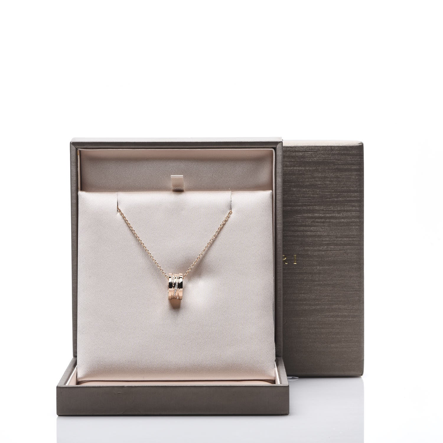 Bulgari 18K Rose Gold Diamond B.Zero1 Legend Pendant Necklace 8 of 8