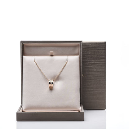 Bulgari 18K Rose Gold Diamond B.Zero1 Legend Pendant Necklace 8 of 8