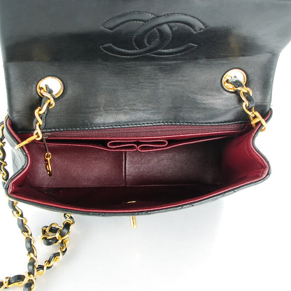 Chanel Lambskin Quilted Mini Square Flap Black 5 of 9