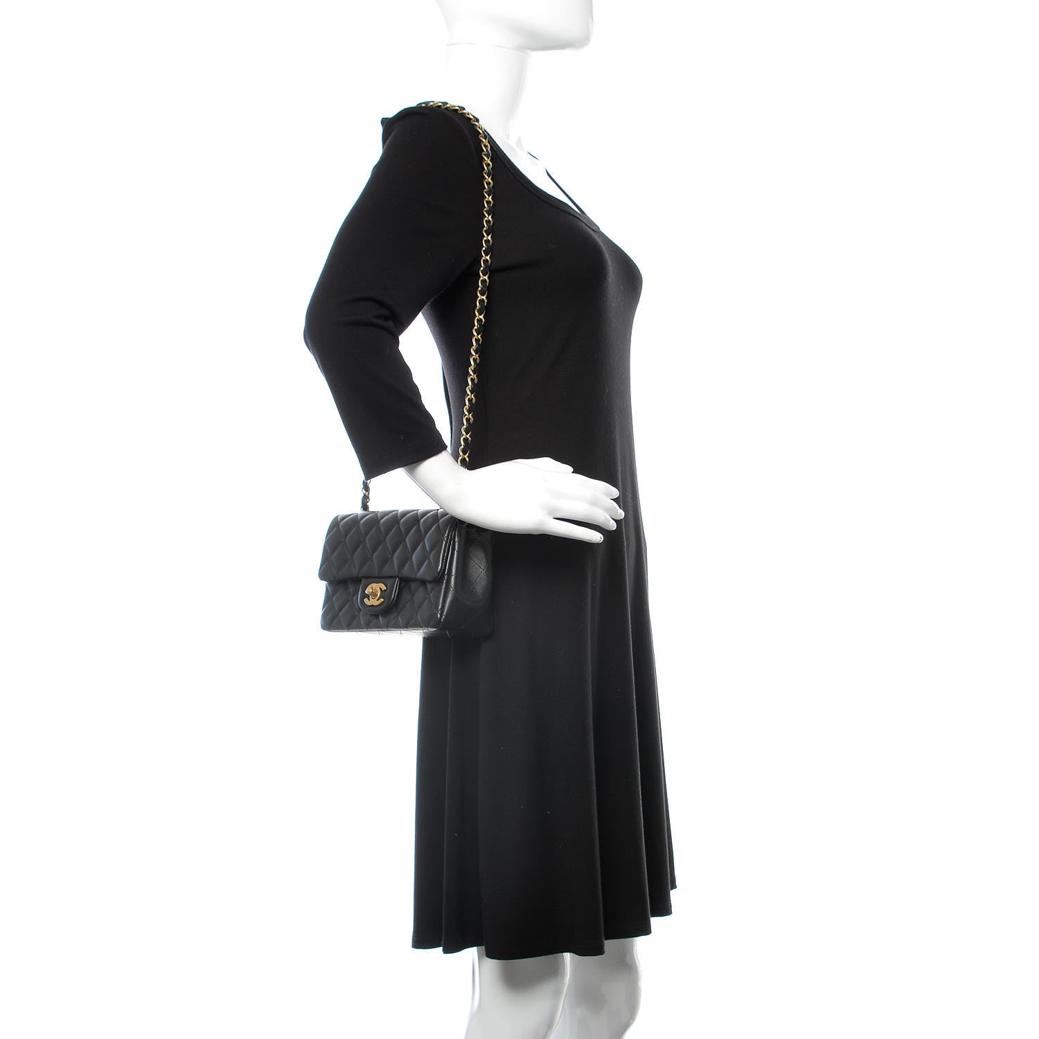 Chanel Lambskin Quilted Mini Rectangular Flap Black 2 of 10
