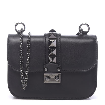 Valentino Garavani Vitello Small Glam Lock Rockstud Flap Black 1 of 9