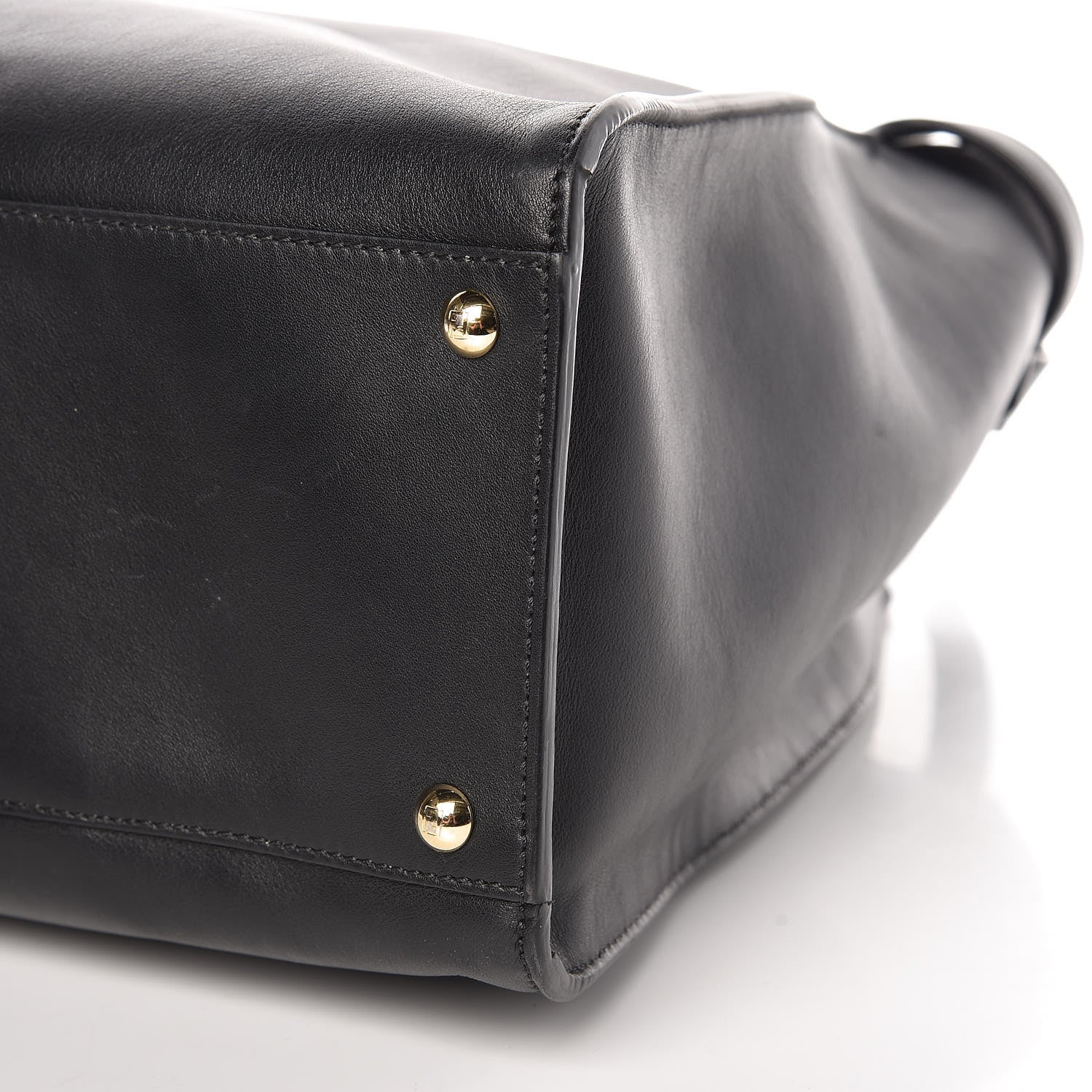 Fendi Vitello Seta Century Large Peekaboo X-Lite Black Fragola 9 of 11
