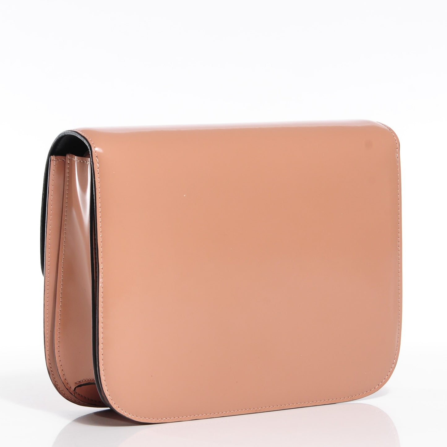 Spazzolato Calfskin Classic Box Medium Flap Bag Nude