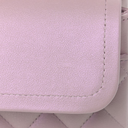 Chanel Iridescent Calfskin Quilted Medium Double Flap Light Pink 11 of 11