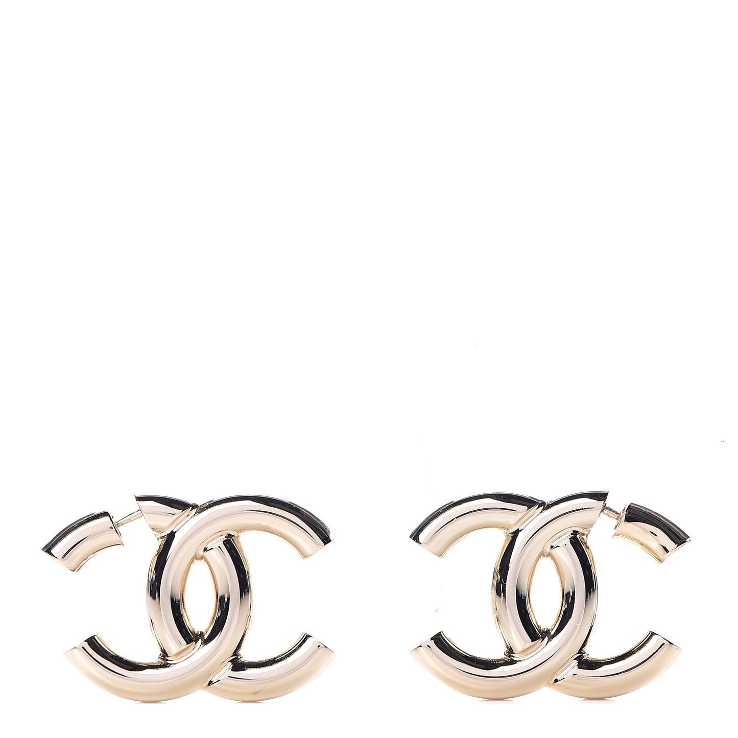 Metal CC Earrings Gold
