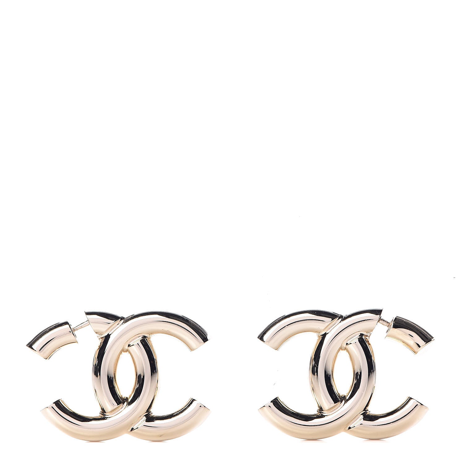 Chanel Metal CC Earrings Gold 1 of 5