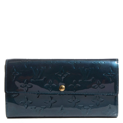 Louis Vuitton Vernis Sarah Wallet Blue Nuit 1 of 7