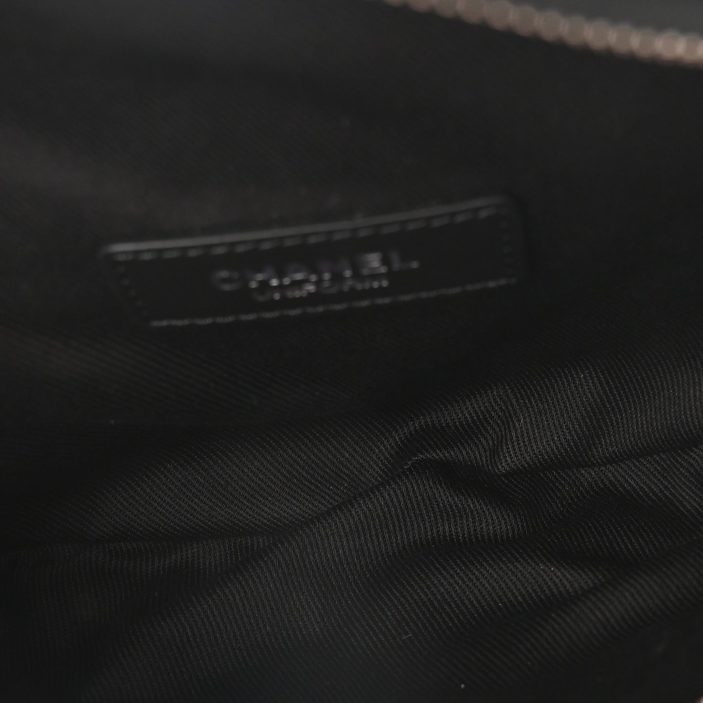 Lambskin Quilted Waist Belt Bag Black