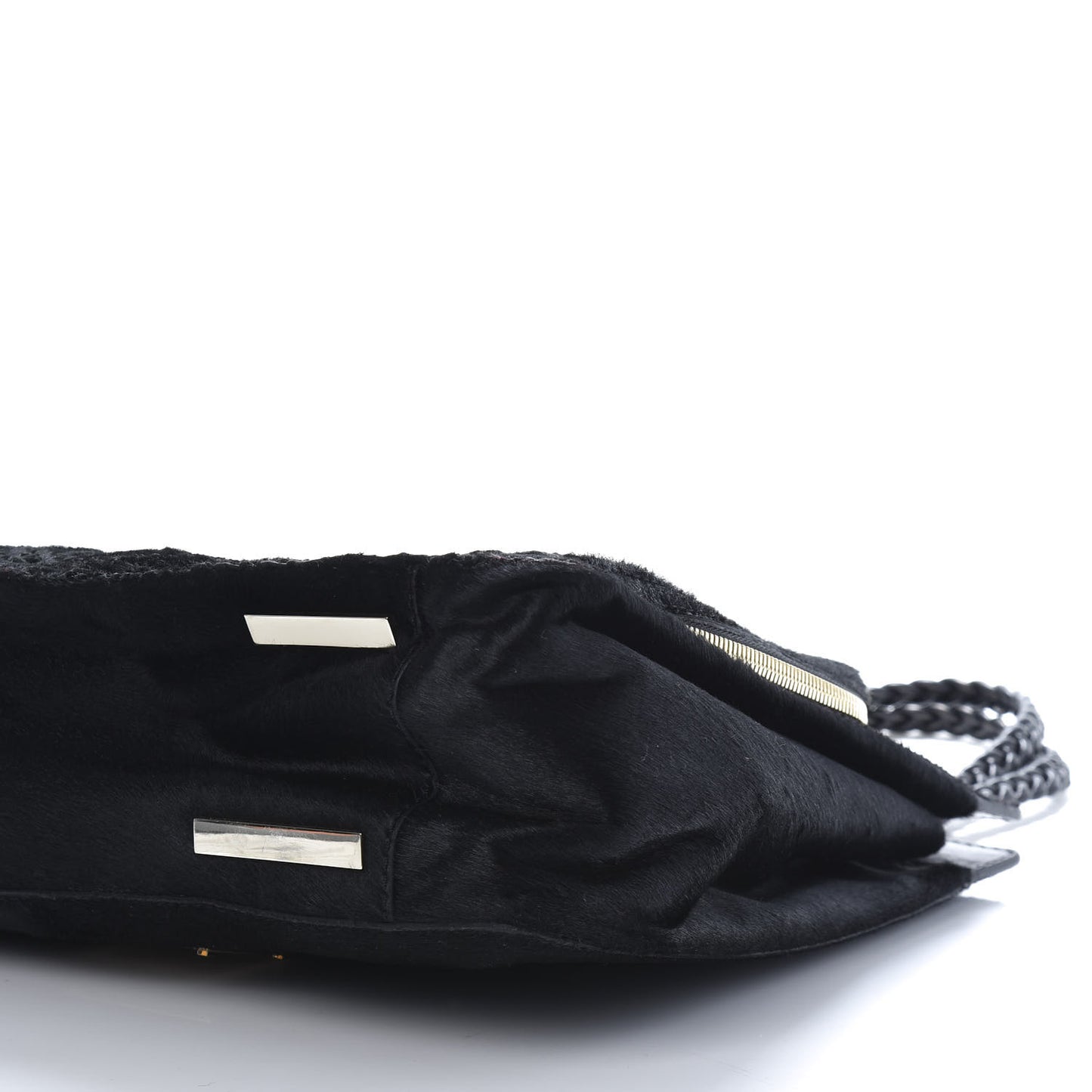 Calf Hair Lace Demetra Satchel Black