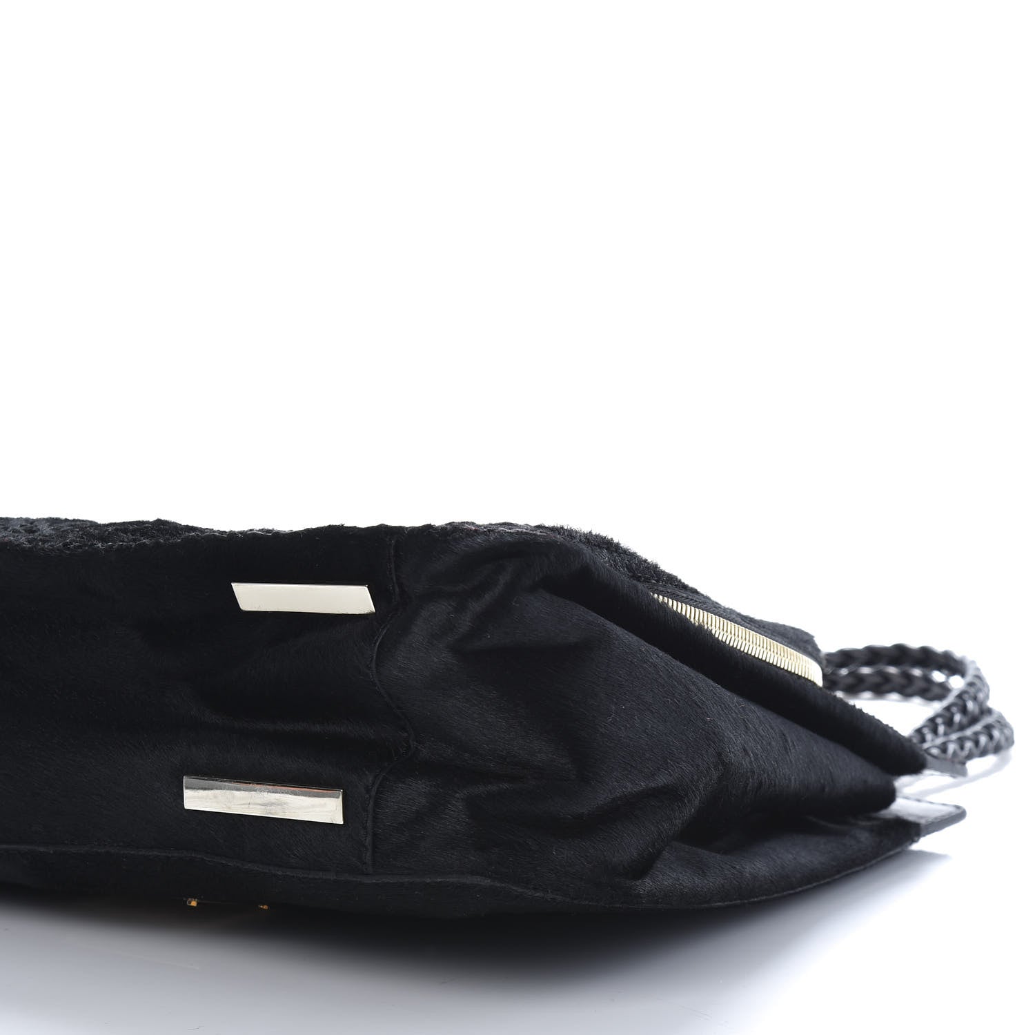 Valentino Garavani Calf Hair Lace Demetra Satchel Black 7 of 12