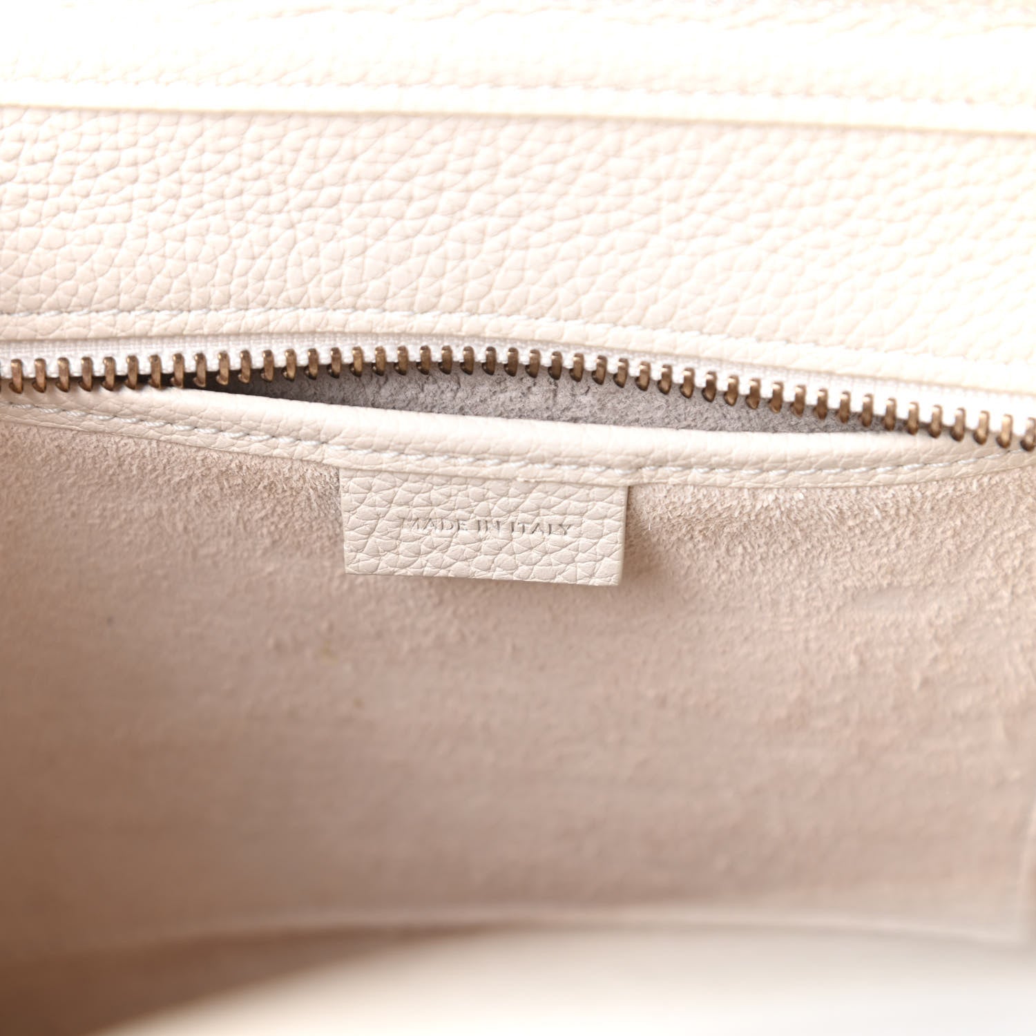 Celine Drummed Calfskin Nano Luggage Ivory 8 of 10