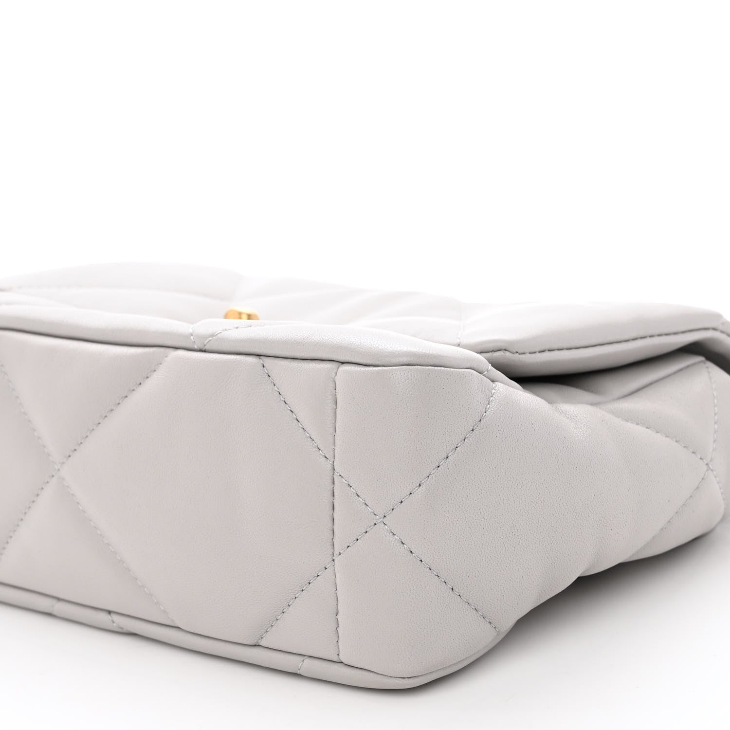 Chanel Lambskin Quilted Medium Chanel 19 Flap Grey 10 of 10