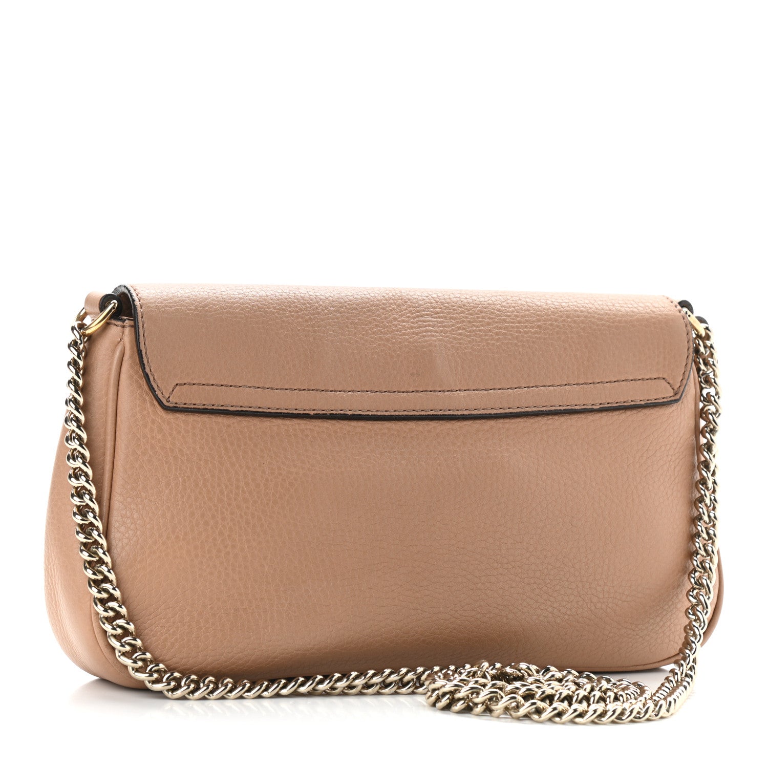 Gucci Pebbled Calfskin Medium Soho Flap Crossbody Camelia 3 of 10
