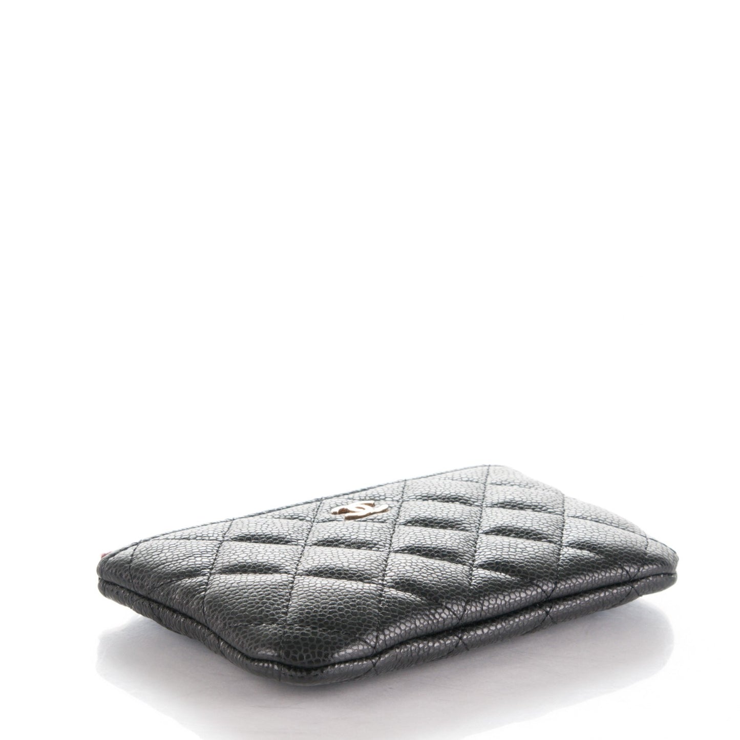 Caviar Quilted Small Cosmetic Case Black