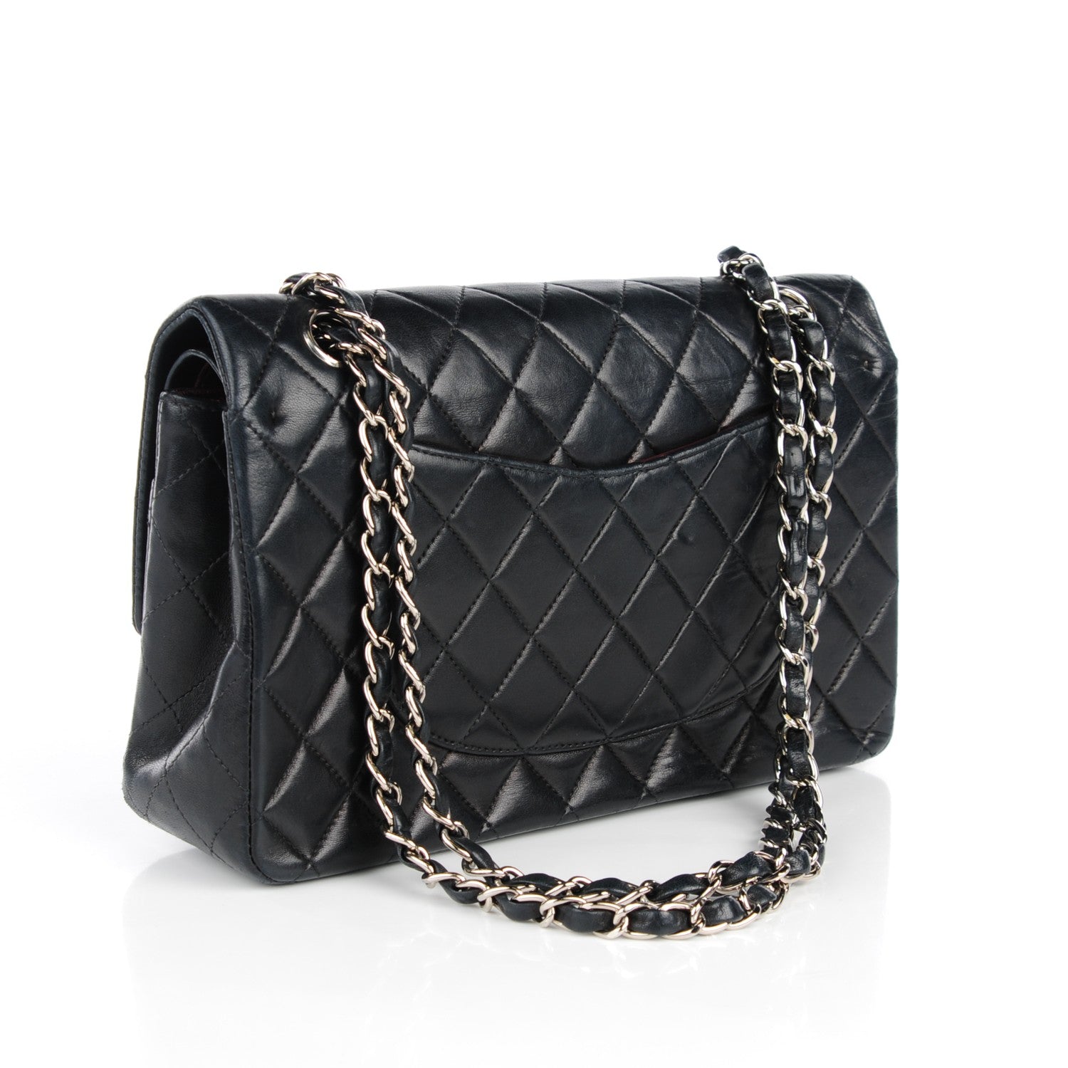 Chanel Lambskin Quilted Medium Double Flap Black 3 of 11