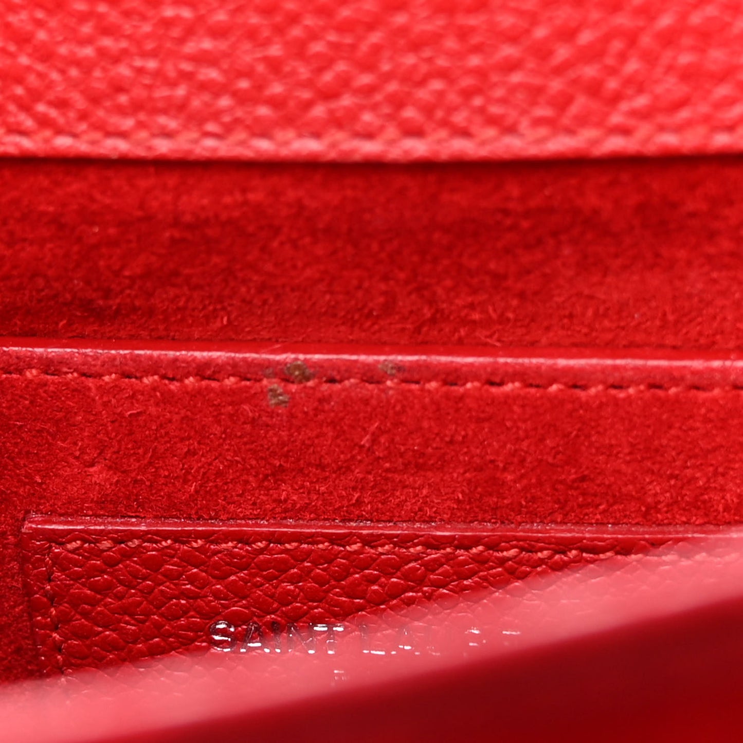 Grained Calfskin Medium Monogram Sunset Satchel Red