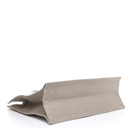 Saint Laurent Linen Calfskin Rive Gauche Tote Optic White 3 of 8