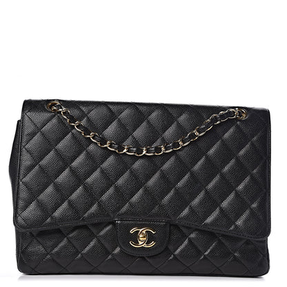 Chanel Caviar Quilted Maxi Single Flap Black 1 of 15