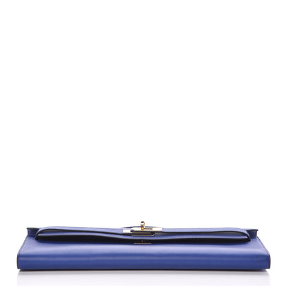 Hermes Swift Kelly Cut Clutch Pochette Bleu Electrique 6 of 26