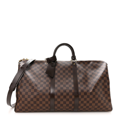 Louis Vuitton Damier Ebene Keepall Bandouliere 55 1 of 9