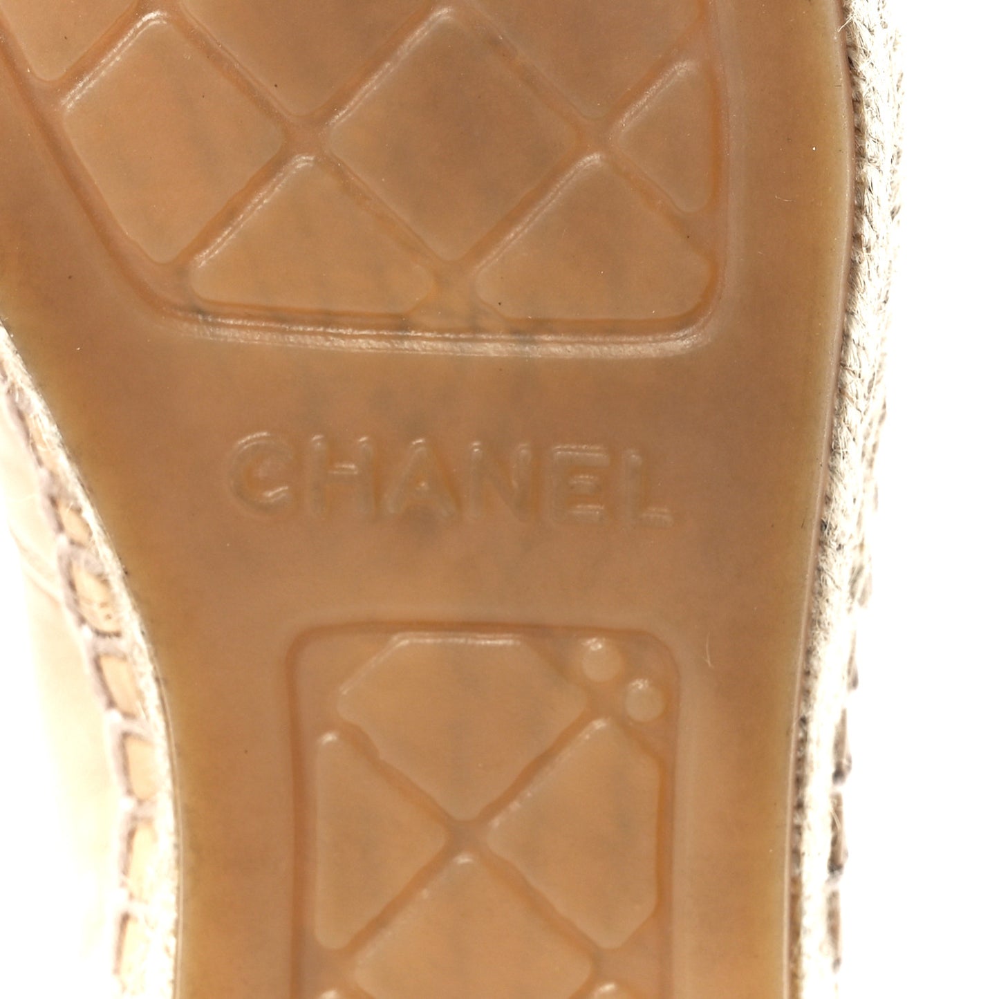 Lambskin CC Espadrilles 36 Beige Black