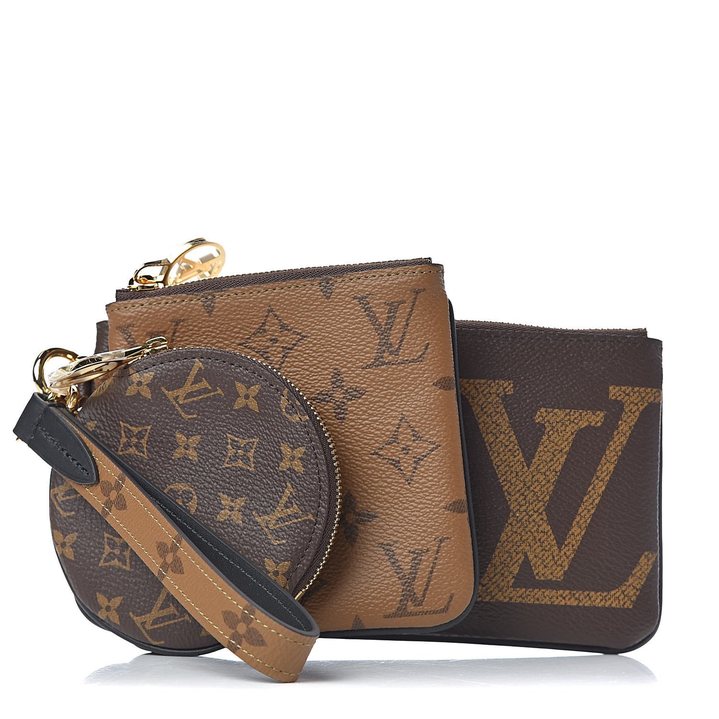 Reverse Monogram Giant Trio Pouch