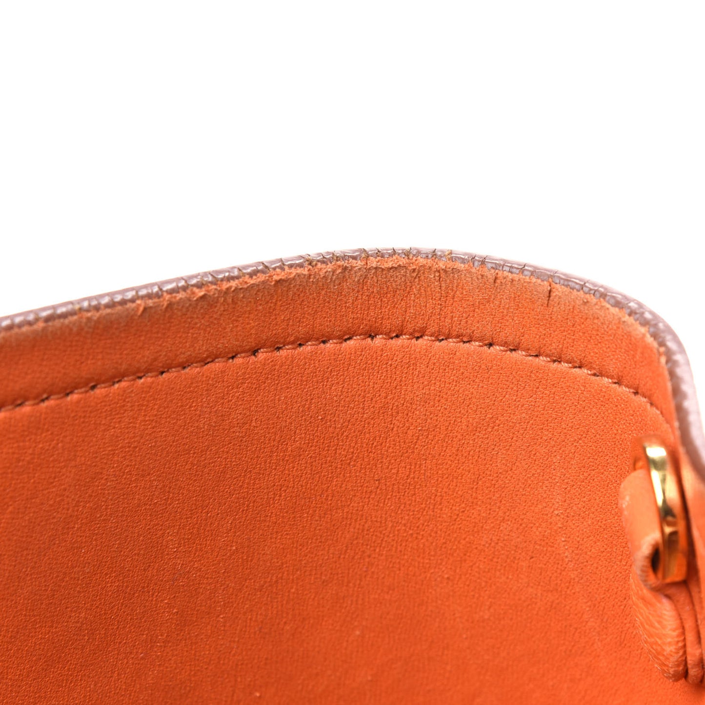 Saffiano Cuir Medium Double Bag Noisette Papaya