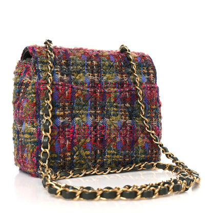 Chanel Tweed Quilted Mini Square Flap Multicolor 3 of 9