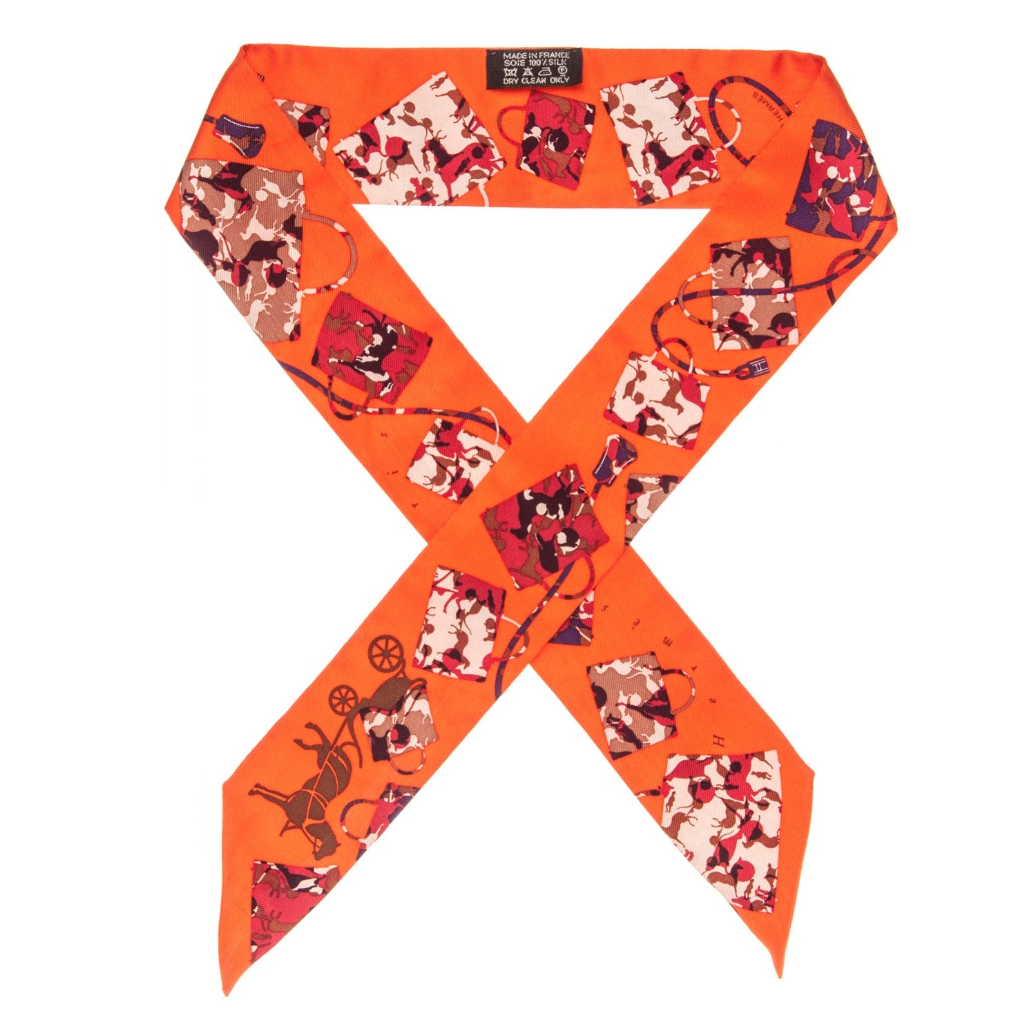 Hermes Silk Twilly Orange 1 of 4