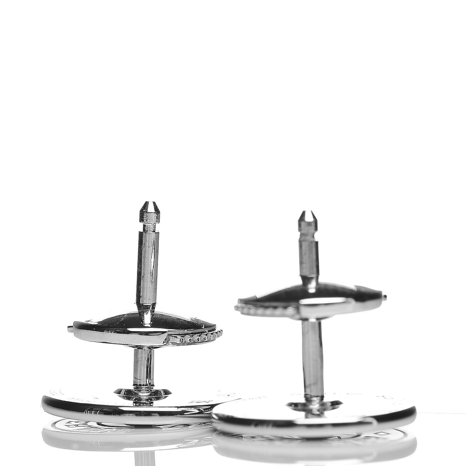 Hermes 18K White Gold Diamond Small Gambade Earrings 3 of 5
