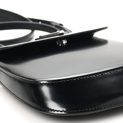 Prada Spazzolato Mini Cleo Flap Adjustable Strap Shoulder Bag Black 8 of 9