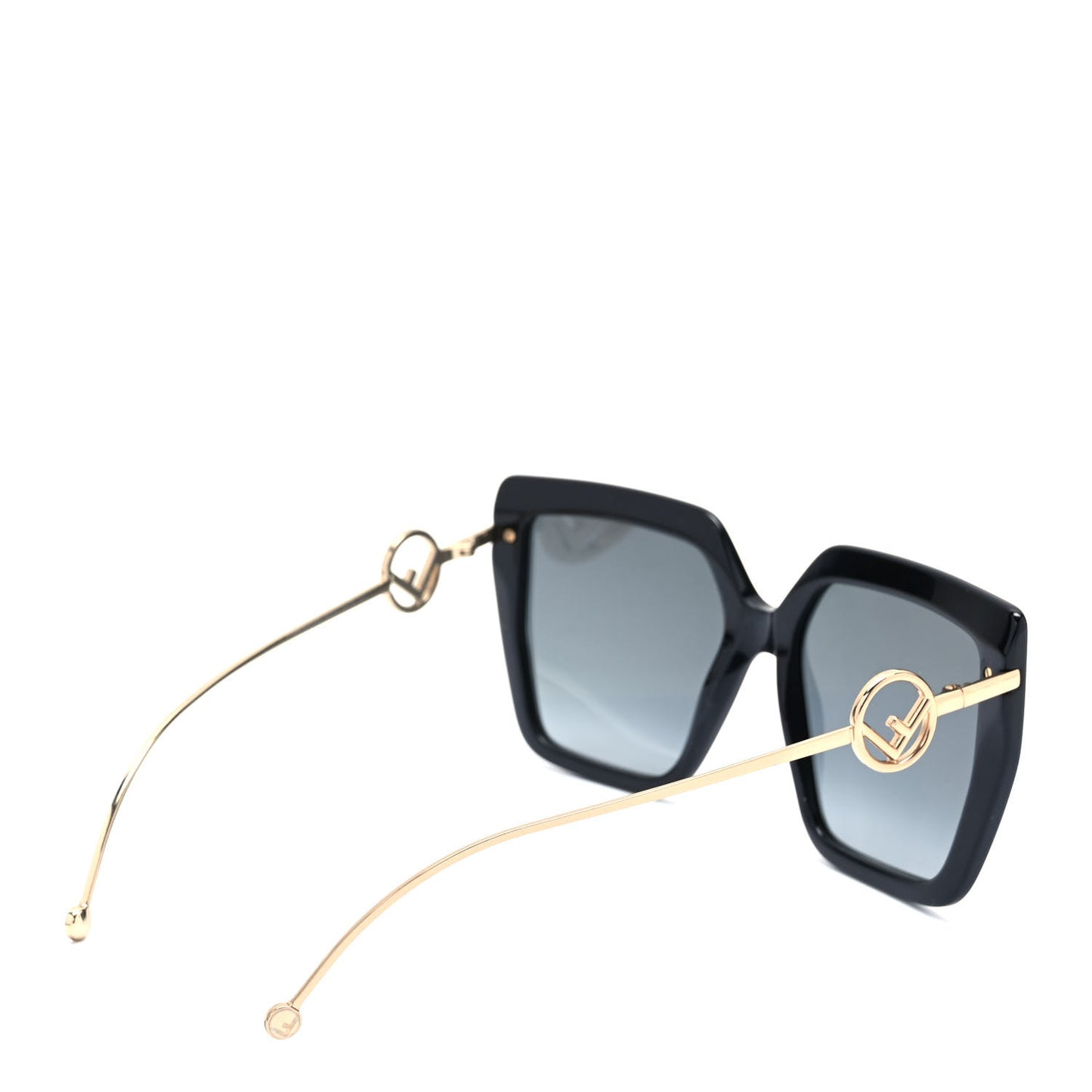 Acetate Metal F is Fendi FF Butterfly Sunglasses FF 0410/S Black