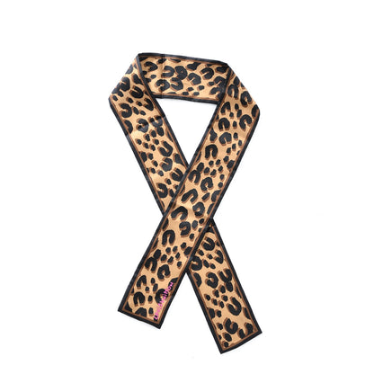 Louis Vuitton Silk Leopard Bandeau Scarf Marron 1 of 5