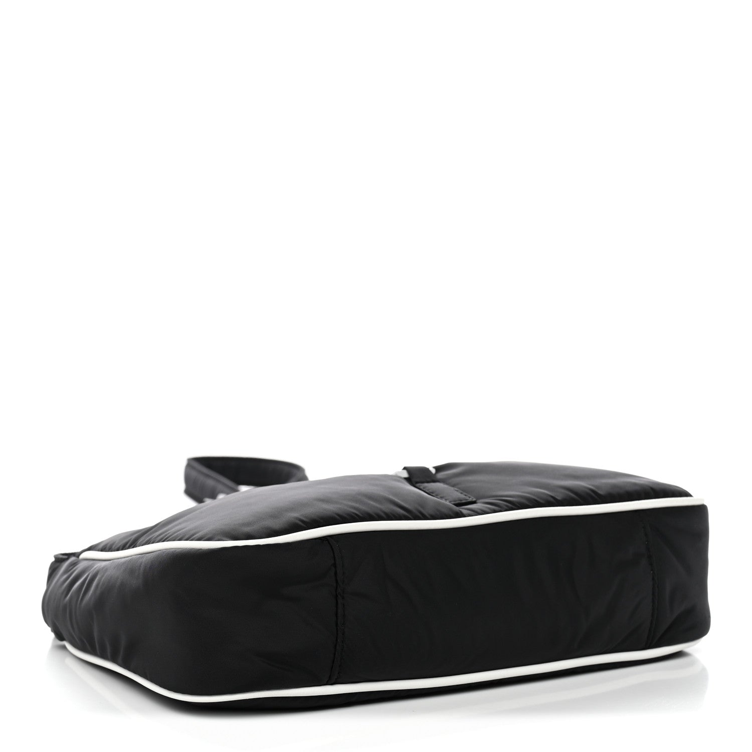 Saint Laurent Econyl Nylon Le 5 A 7 Hobo Black White 4 of 10