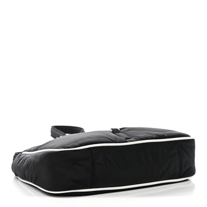 Saint Laurent Econyl Nylon Le 5 A 7 Hobo Black White 4 of 10