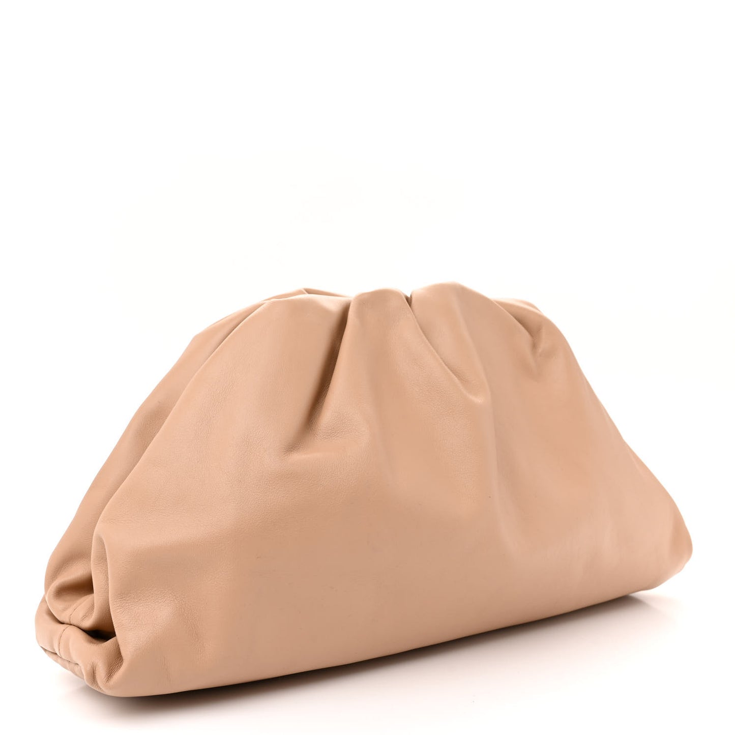 Smooth Butter Calf The Pouch Oversized Clutch Nude