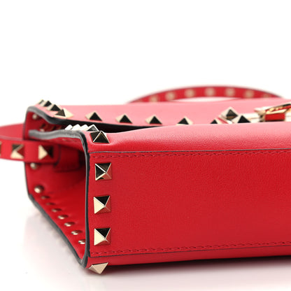 Valentino Garavani Vitello Medium Rockstud Flip Lock Crossbody Bag Rouge Pur 5 of 7
