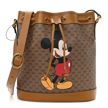 Gucci X DISNEY Mini Vintage GG Supreme Monogram Bucket Bag Beige Vintage Sun Oil 1 of 10