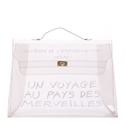 Hermes Vinyl Souvenir De L'Exposition Kelly Transparent 1 of 7