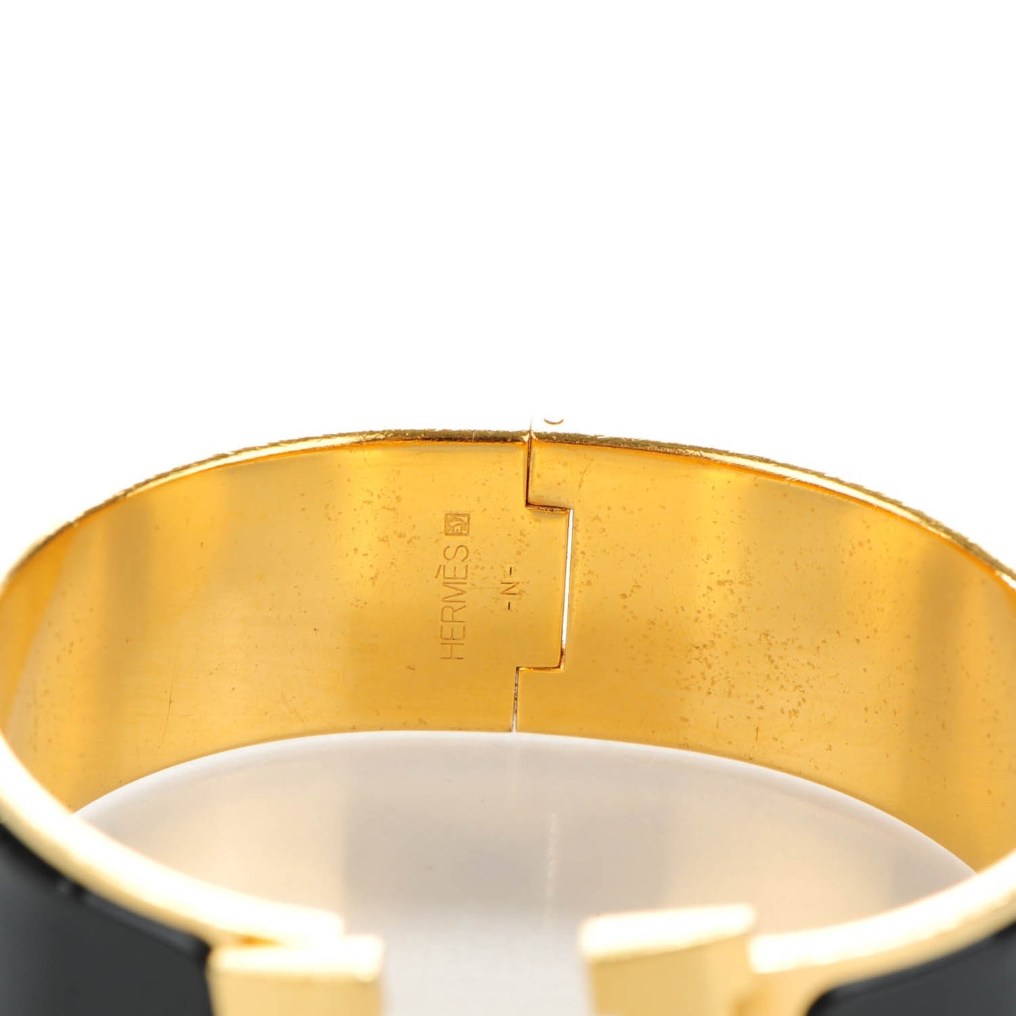 Enamel Wide Clic Clac H Bracelet PM Black
