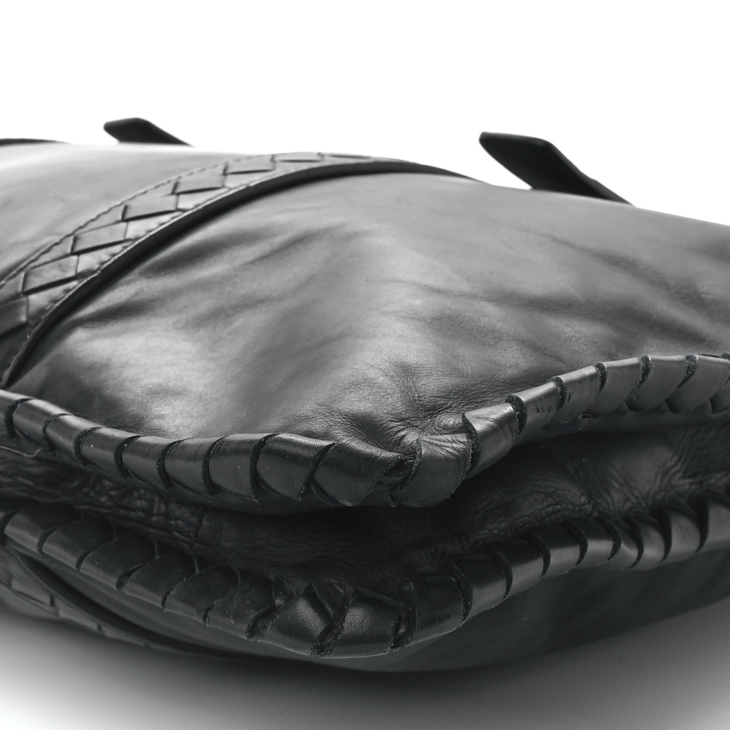 Calfskin Intrecciato Briefcase Black