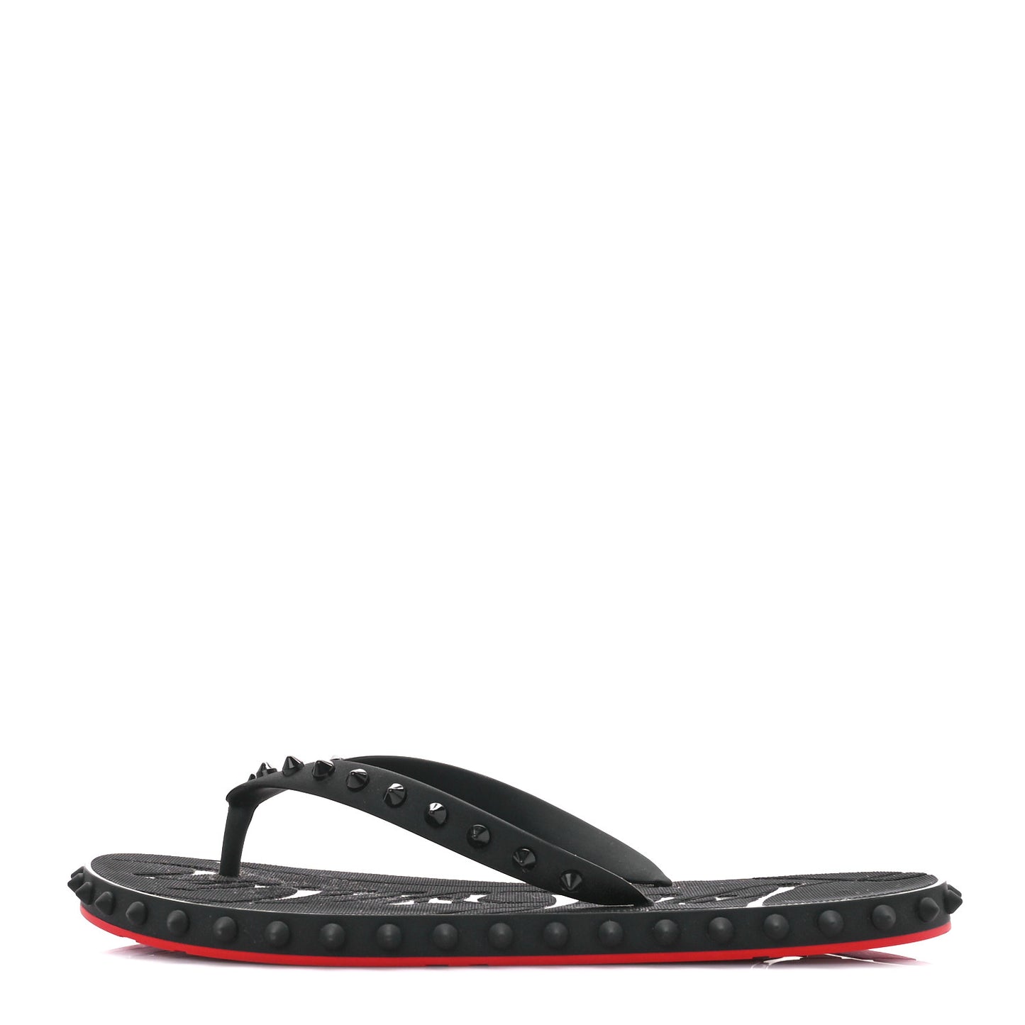 Rubber Spike Super Loubi Flip Flop Sandals 40 Black