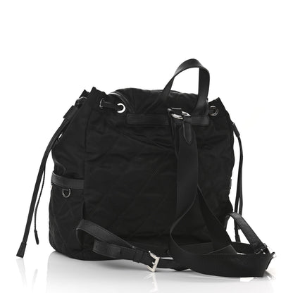 Prada Tessuto Nylon Saffiano Vela Quilted Backpack Black 3 of 13