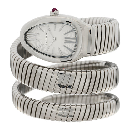 Bulgari Stainless Steel 35mm Serpenti Tubogas Double Spiral Quartz Watch 2 of 5