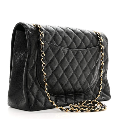 Chanel Caviar Quilted Maxi Single Flap Black 3 of 10