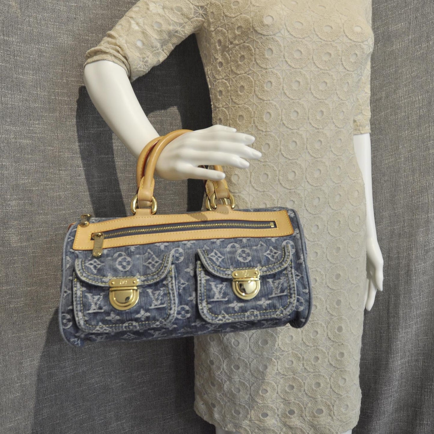 Monogram Denim Neo Speedy Blue