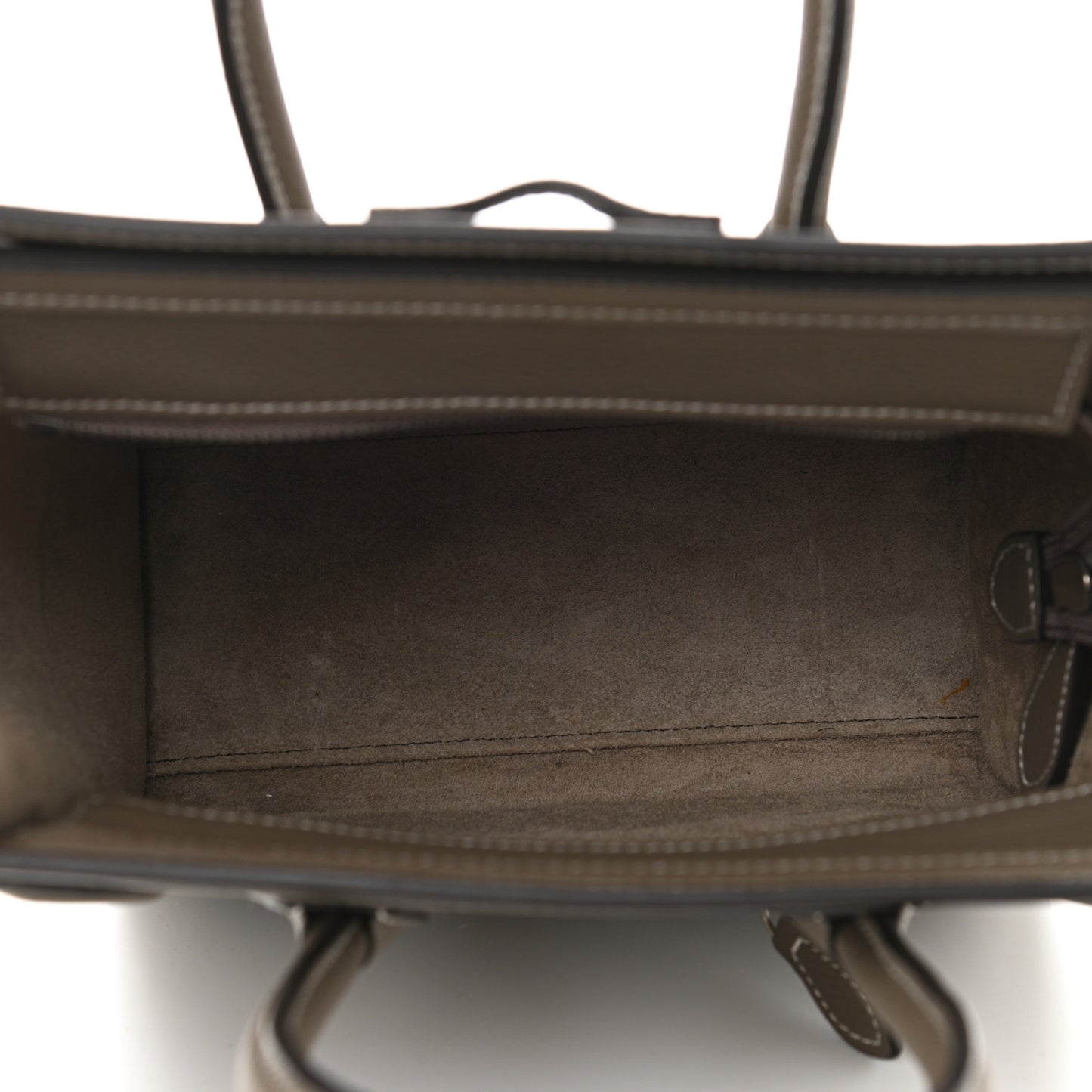 Drummed Calfskin Nano Luggage Souris