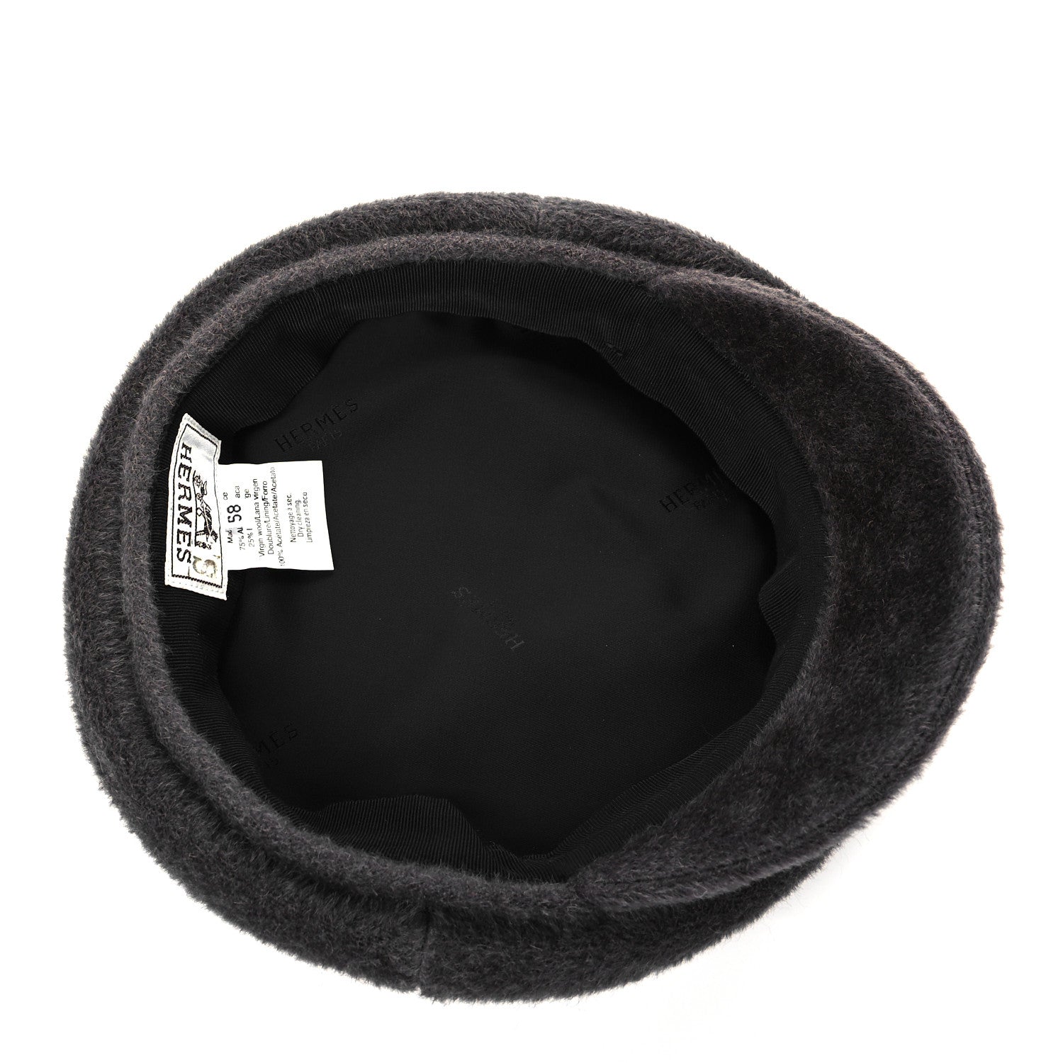 Hermes Alpaca Wool Womens Vauban Cap 58 6 of 7